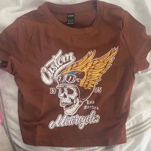 new brown baby tee